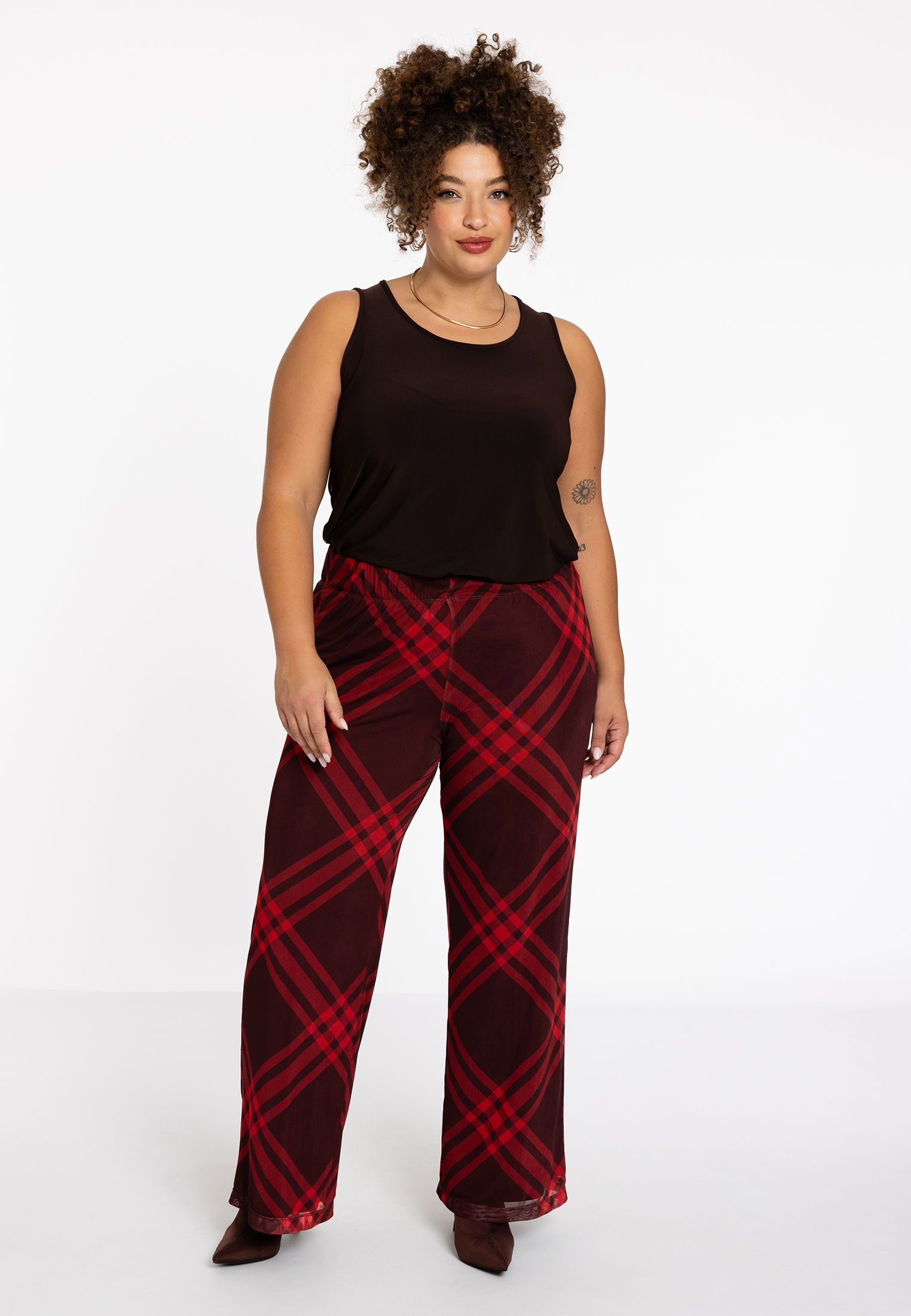 Broek CHECK-red -42/44