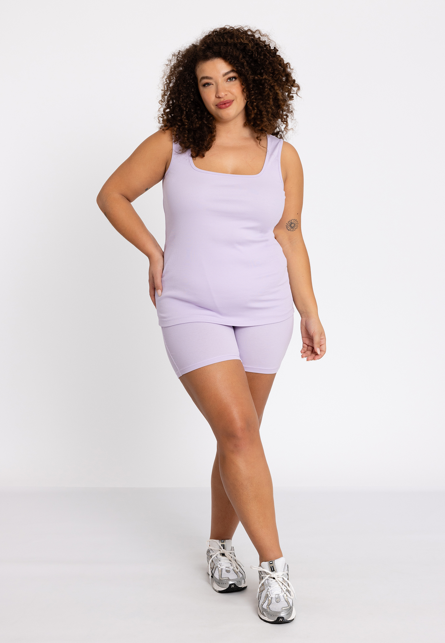 Tanktop rib LOUNGE-light purple-38/40